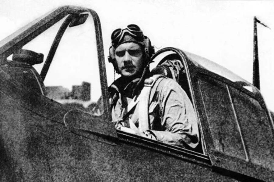 Donald Mcpherson In His Plane