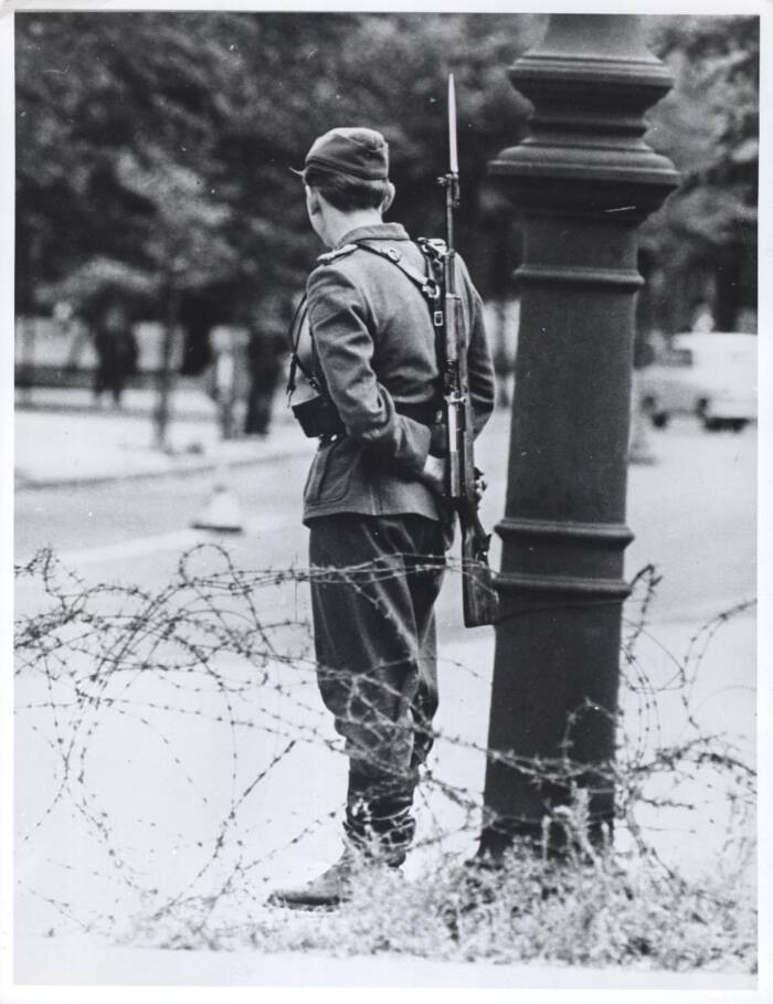 East German Soldier At Berlin Wall