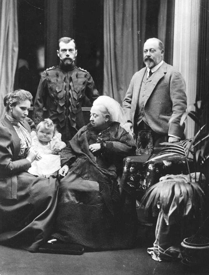Edward And Victoria With The Russian Royal Family
