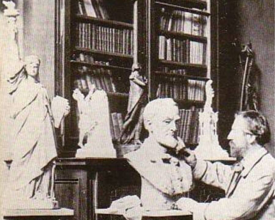 Frederic Auguste Bartholdi Sculpting A Face