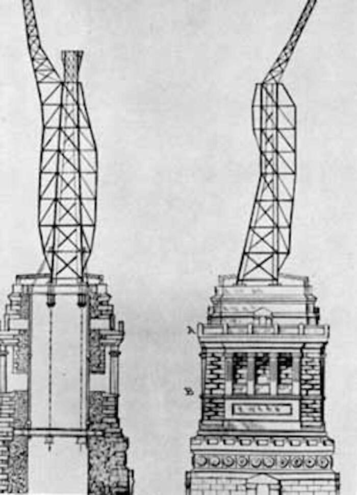 Gustave Eiffel's Framework For The Statue Of Liberty