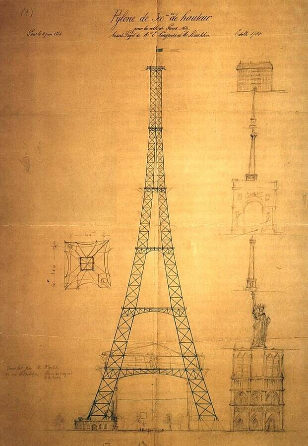 Maurice Koechlin's Eiffel Tower Design