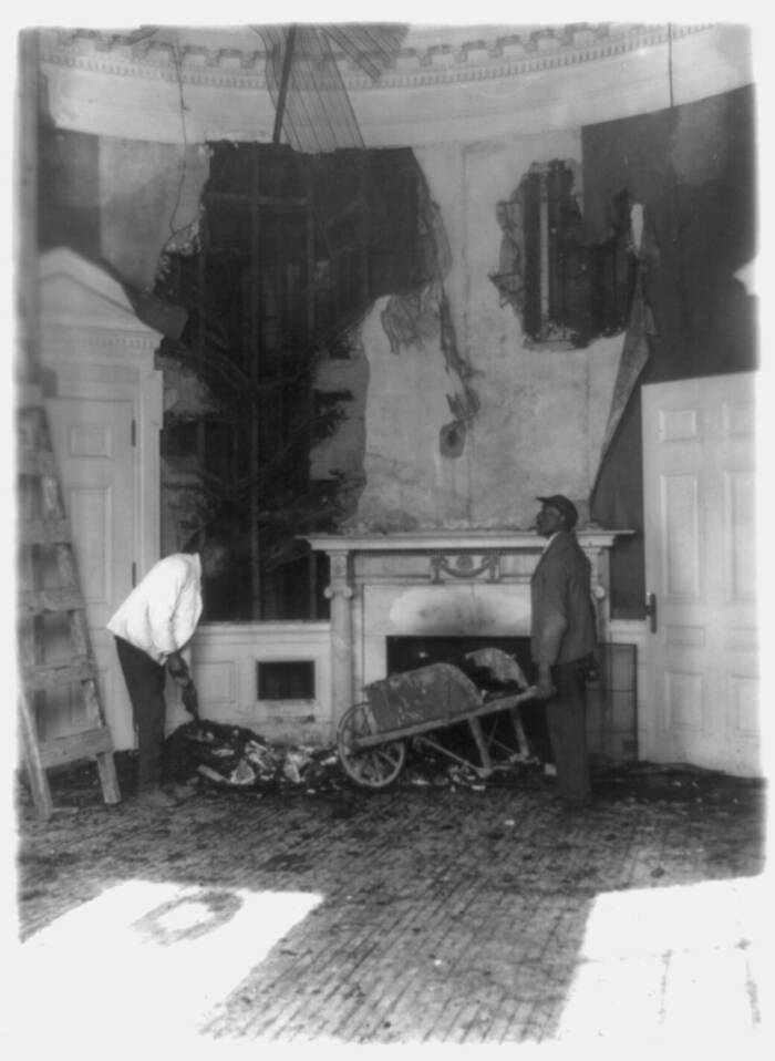 Photo Of The Oval Office After A Fire