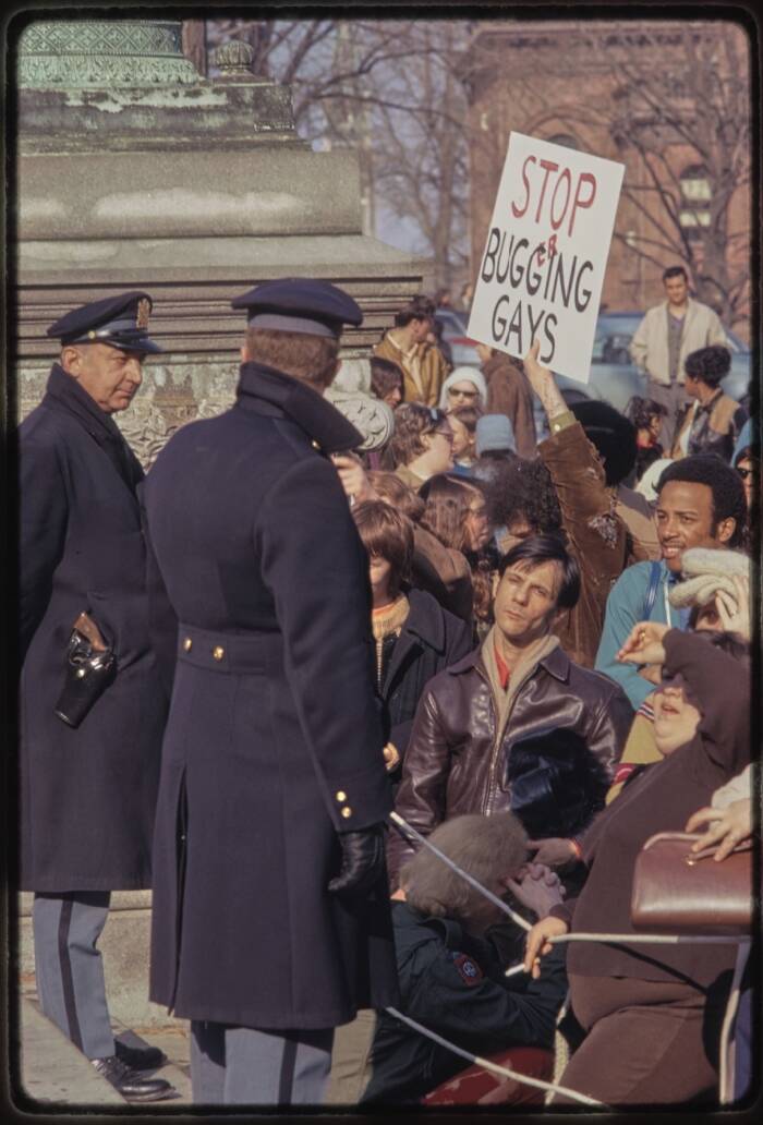 Police At Gay Rights Demonstration