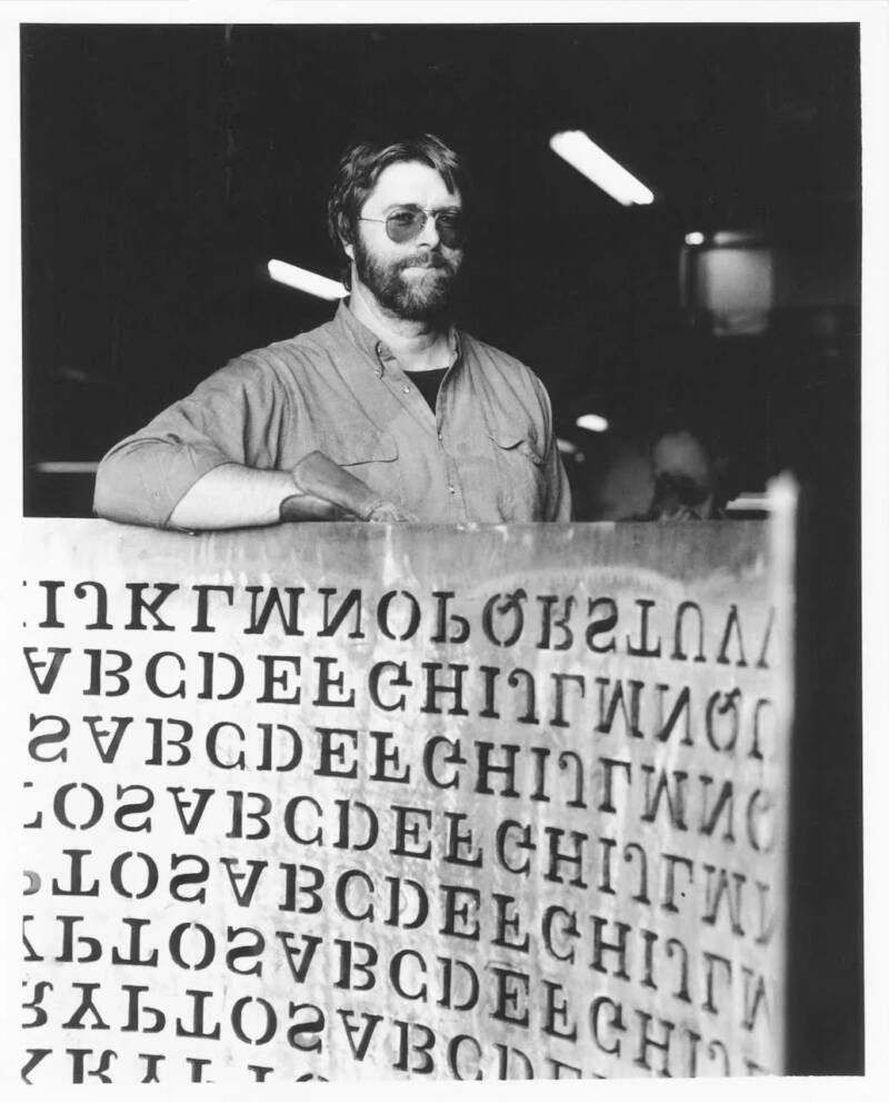 Jim Sanborn With Kryptos