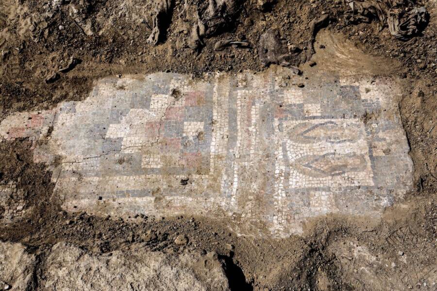 Ancient Roman Sandals Mosaic