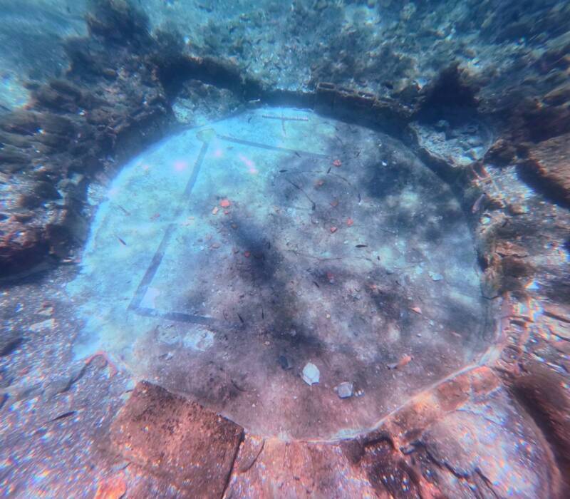 Submerged Roman Bathhouse Near Naples