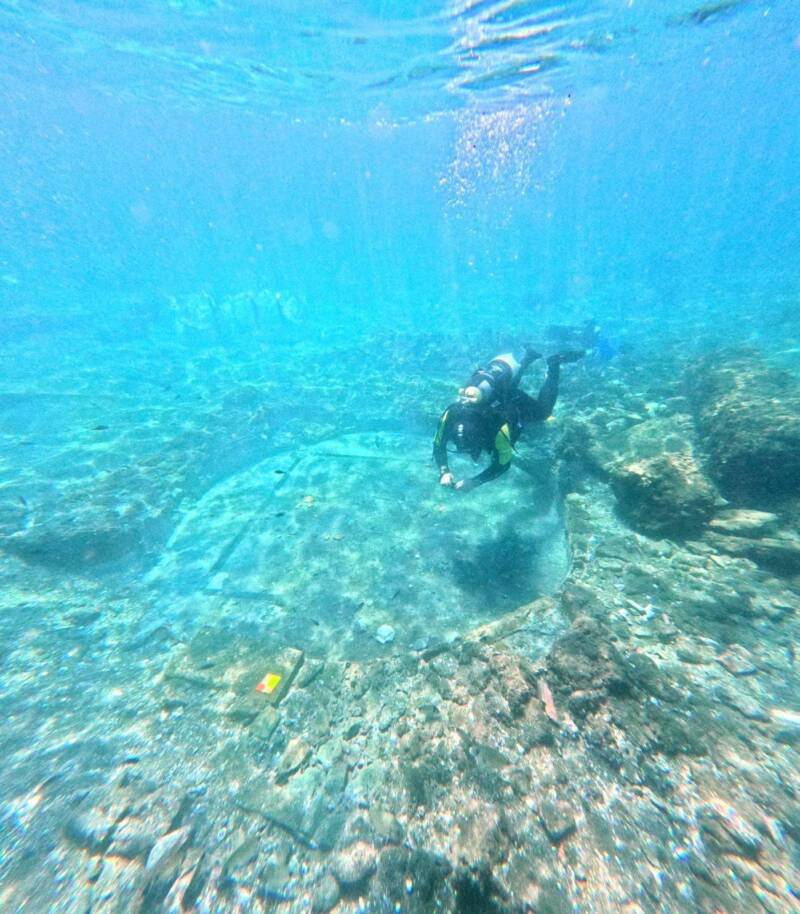 Submerged Roman Bathhouse At Baiae