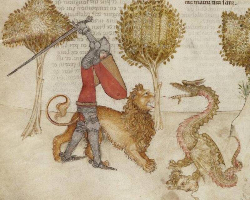 Ywain And His Lion