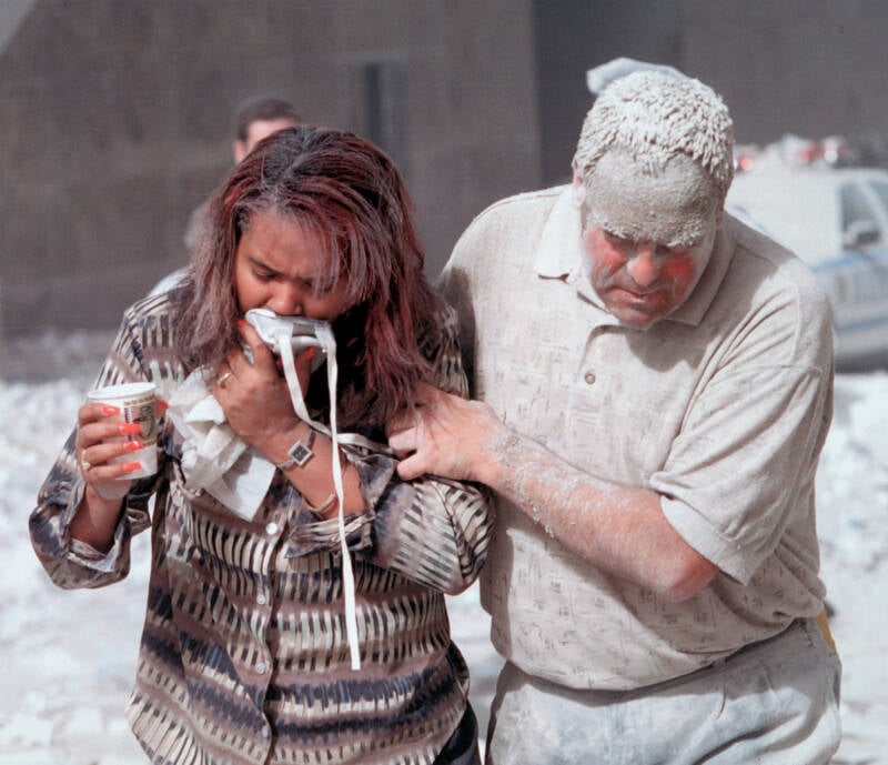 September 11th Survivors Covered In Dust