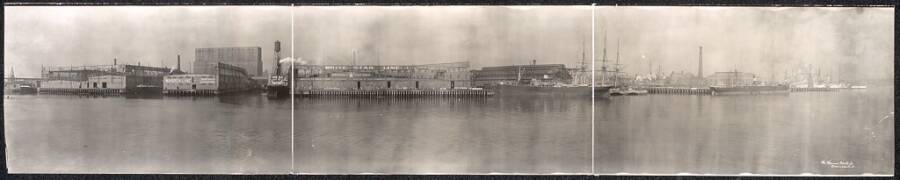 Vintage Boston Waterfront Skyline