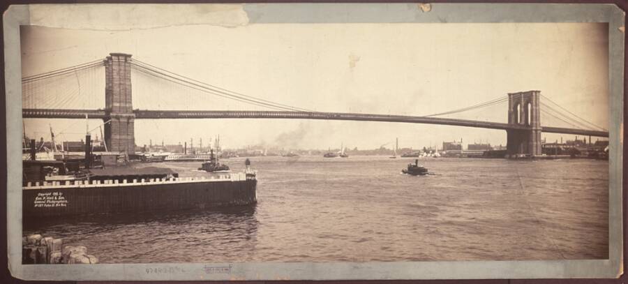 Vintage Brooklyn Bridge Panorama