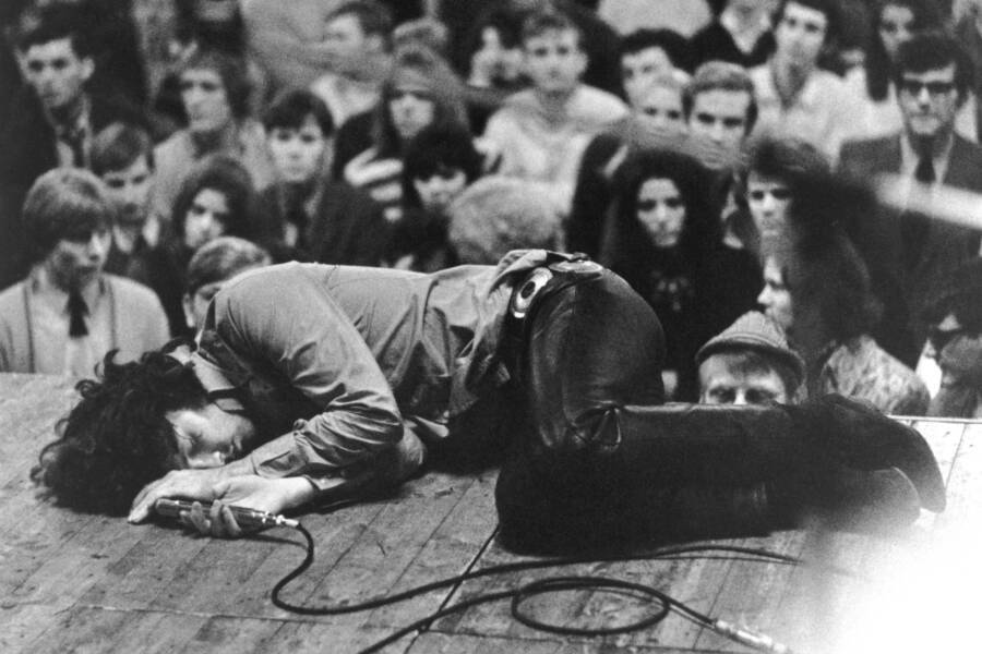 Jim Morrison Lying Down On Stage