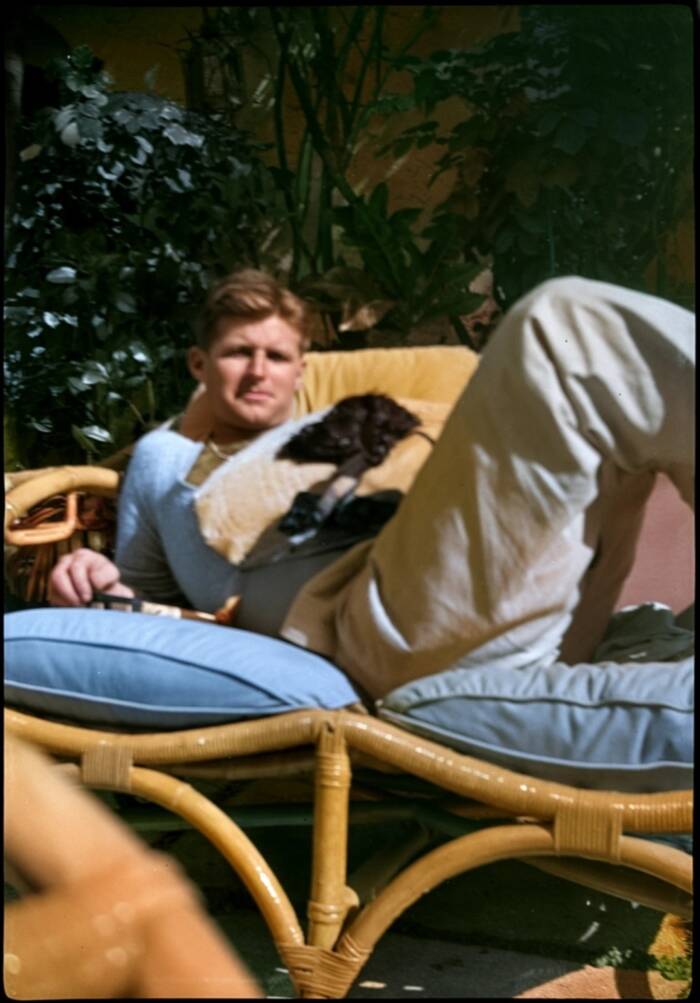 Joseph P Kennedy With The Family Dog