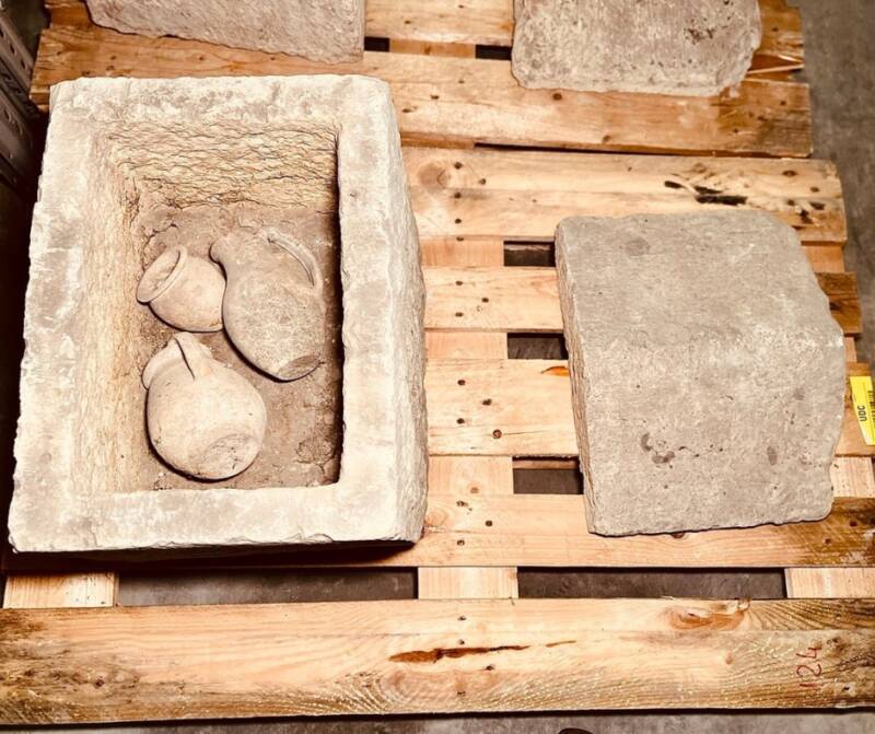 Contents Inside Etruscan Medusa Urn