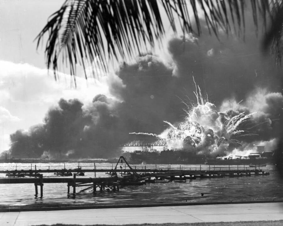 Ship Explosion At Pearl Harbor