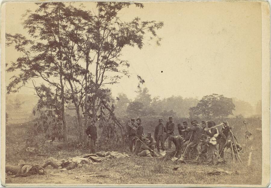 Union Soldiers Burying The Dead
