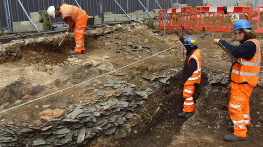Wall At Leicester's Excavation Site