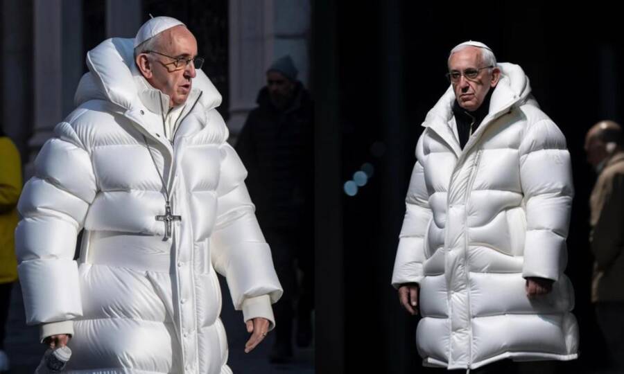 AI Pope Puffer Jacket