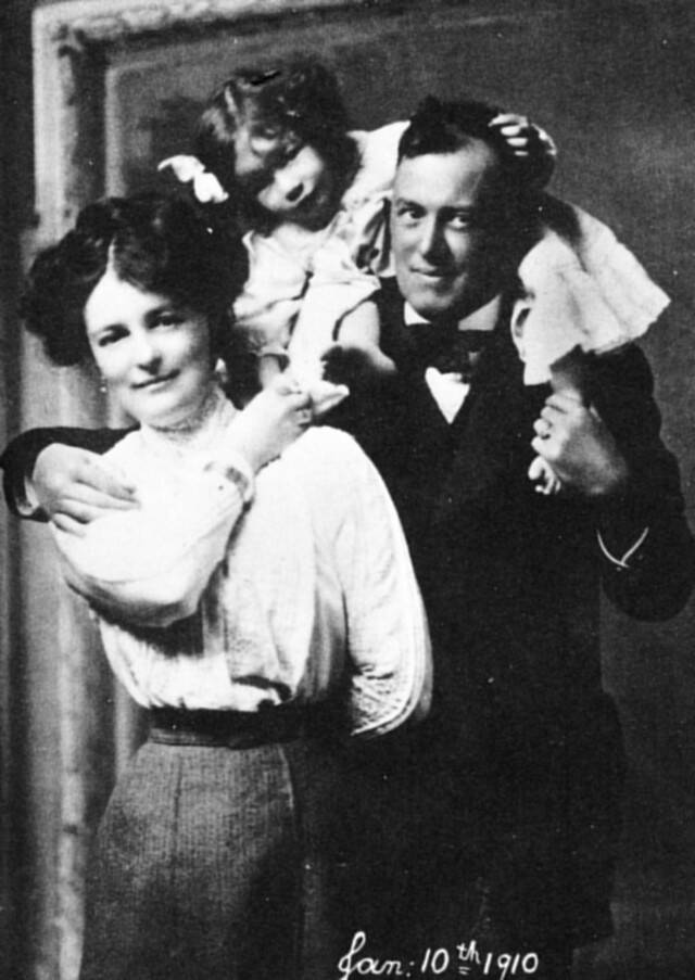 Aleister Crowley With His Family