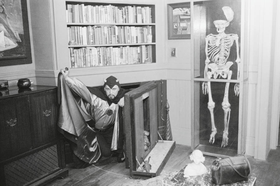 Anton Lavey In His Study