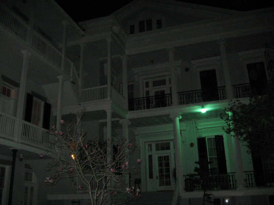 Buckner Haunted Mansion At Night