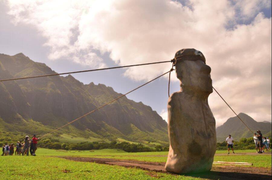 Easter Island Statues Walked