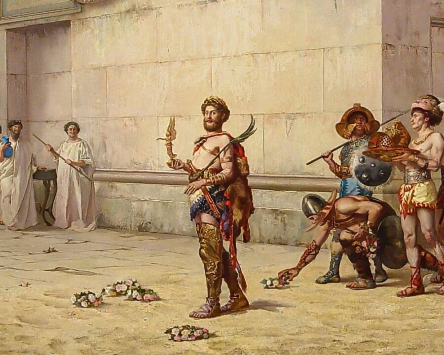 Emperor Commodus In The Colosseum