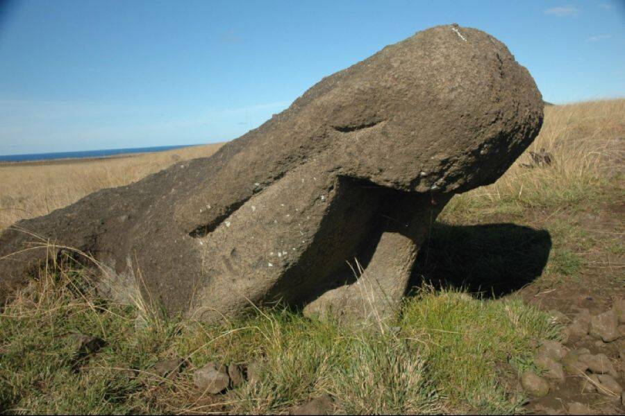 Fallen Easter Island Statue