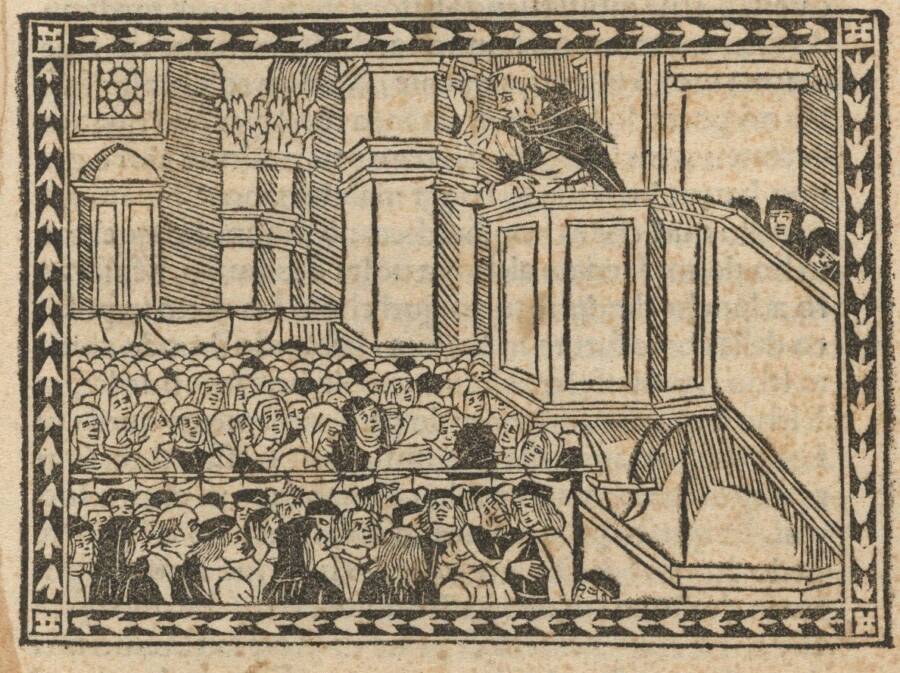 Depiction Of Savonarola Preaching