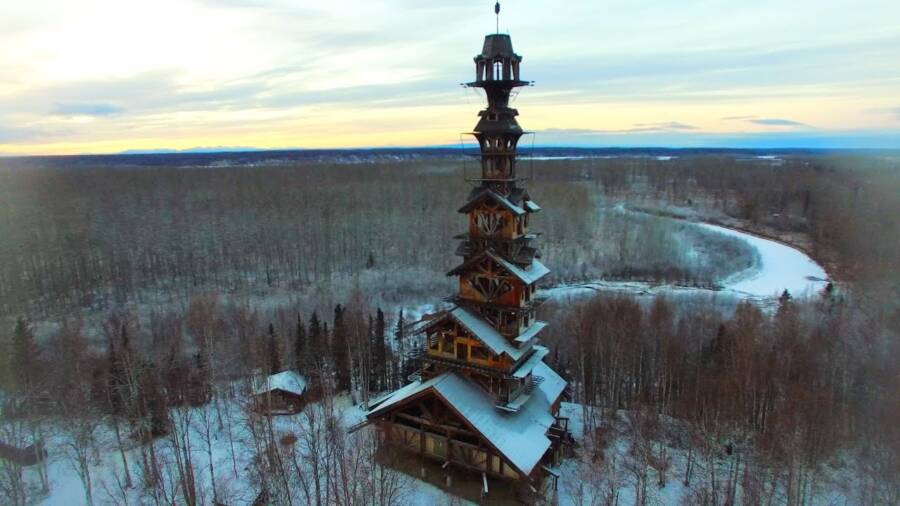 Goose Creek Tower In Winter