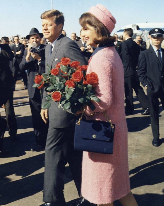 Jfk And Jackie Arriving In Dallas