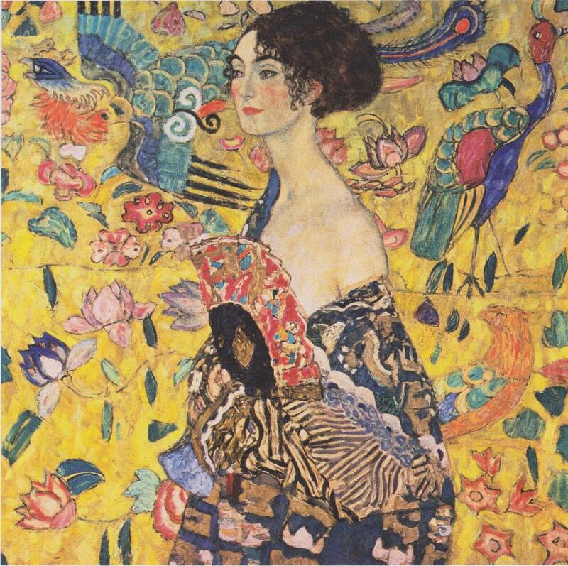 Klimt Dame Mit Fächer