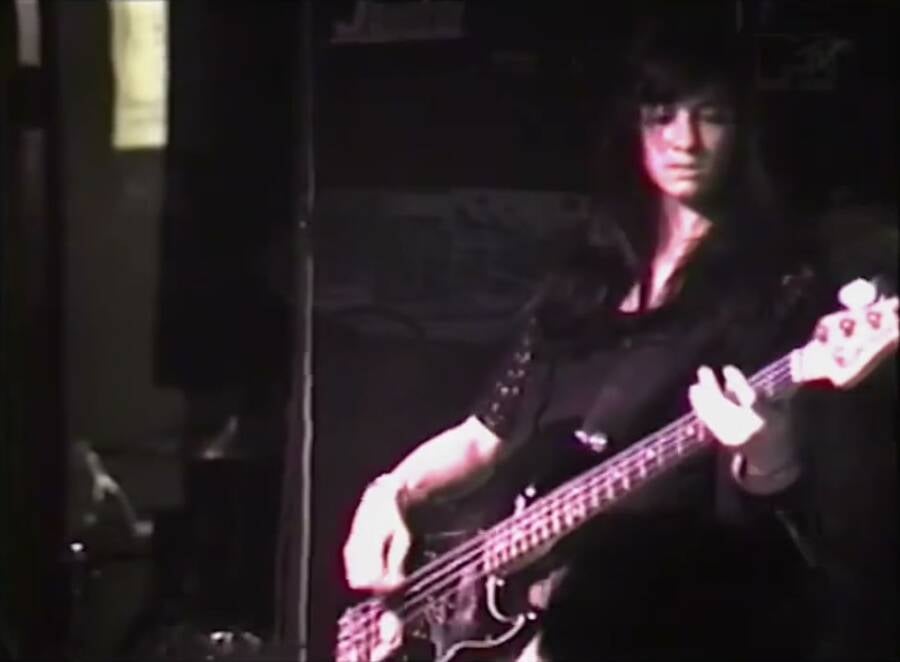 Kristen Pfaff Playing Bass With Janitor Joe