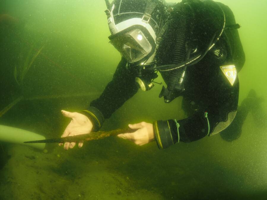 Medieval Spear Found In Lake Lednica