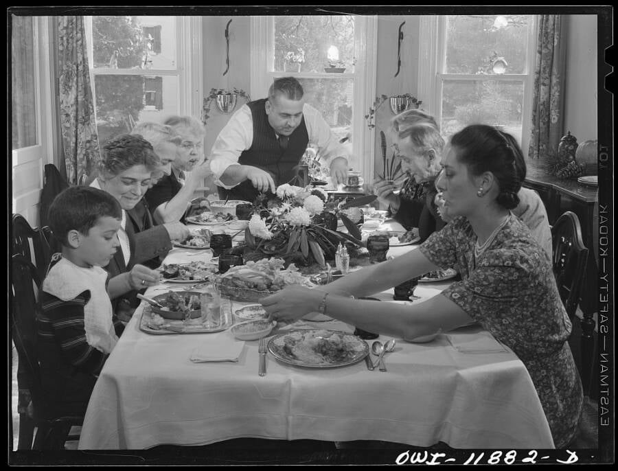 Thanksgiving Dinner In 1942