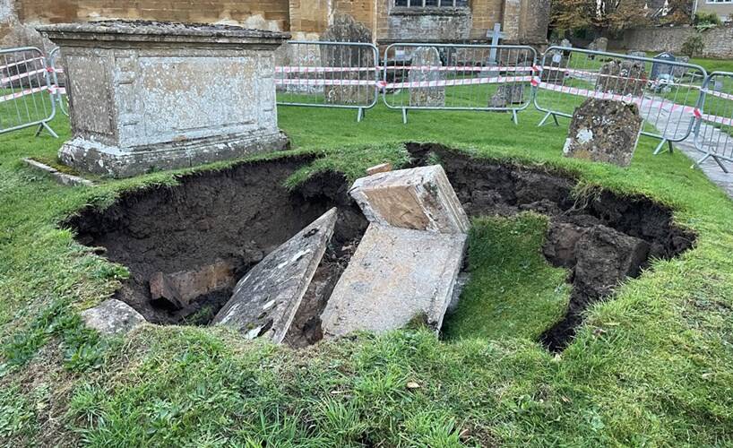 Tomb Collapse At All Saints Church