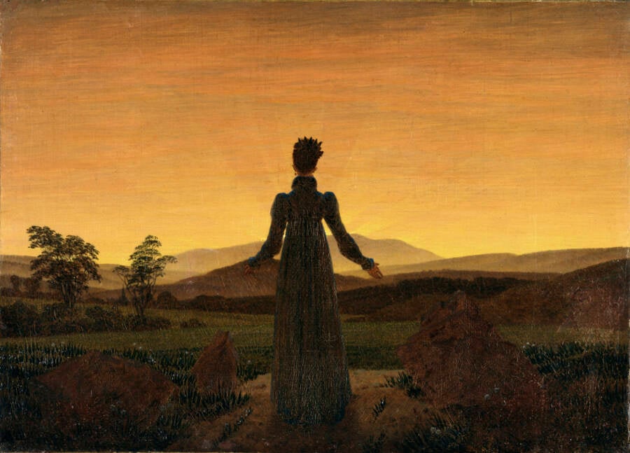 Woman Before The Rising Sun