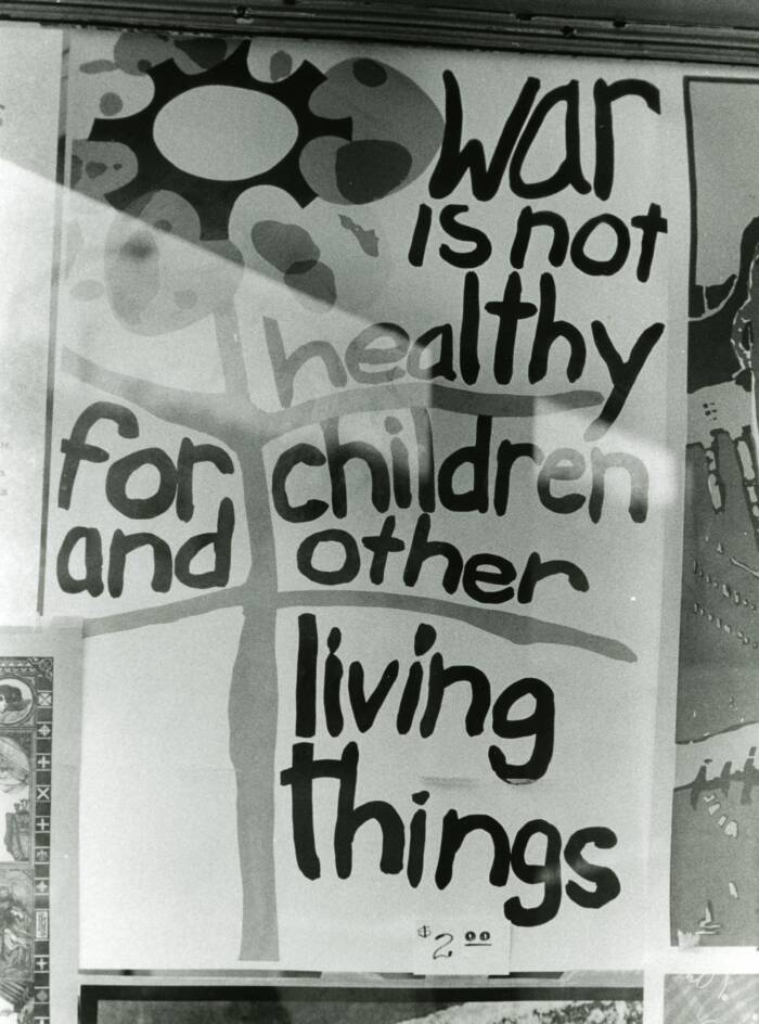 Antiwar Sign In Haight-Ashbury