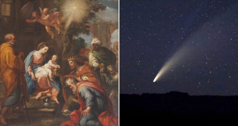 Birth Of Jesus Alongside Comet Featured