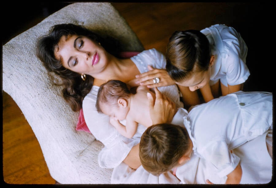 Elizabeth Taylor With Her Children