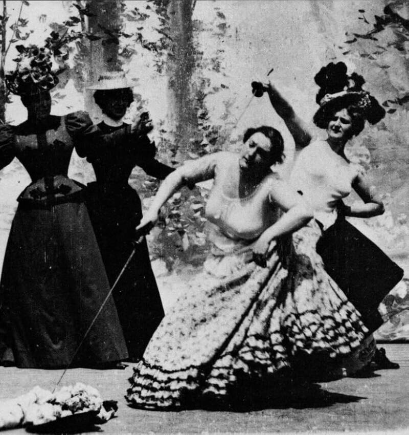 French Recreation Of The Topless Duel