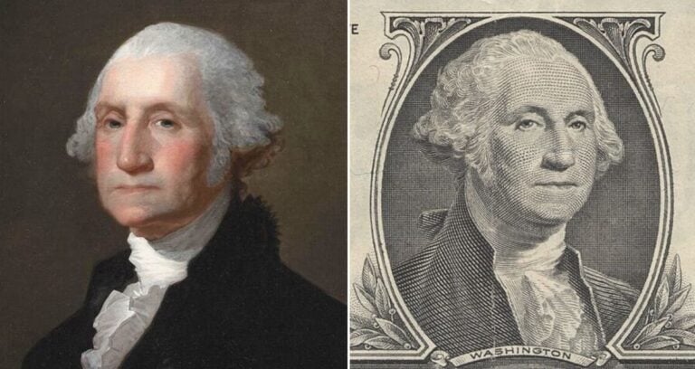 George Washington Alongside Dollar Bill Featured