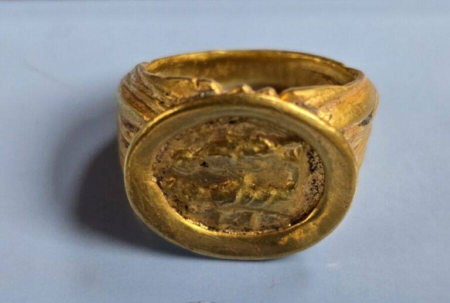 Gold Roman Wedding Ring