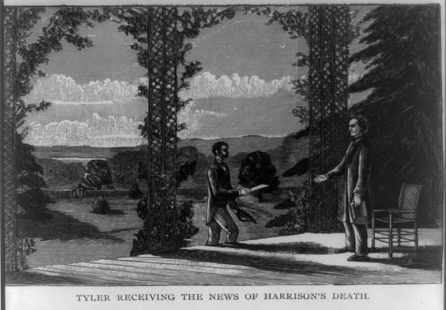 John Tyler Learning Of William Henry Harrison's Death