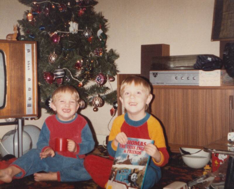 Kids With Thomas The Tank Engine Book