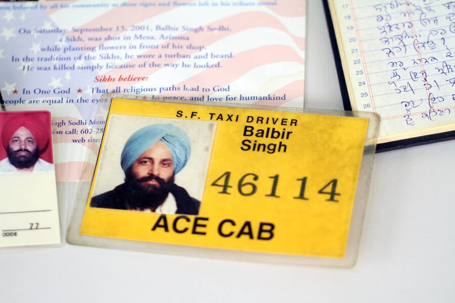 Balbir Singh Sodhi's Taxi ID Card