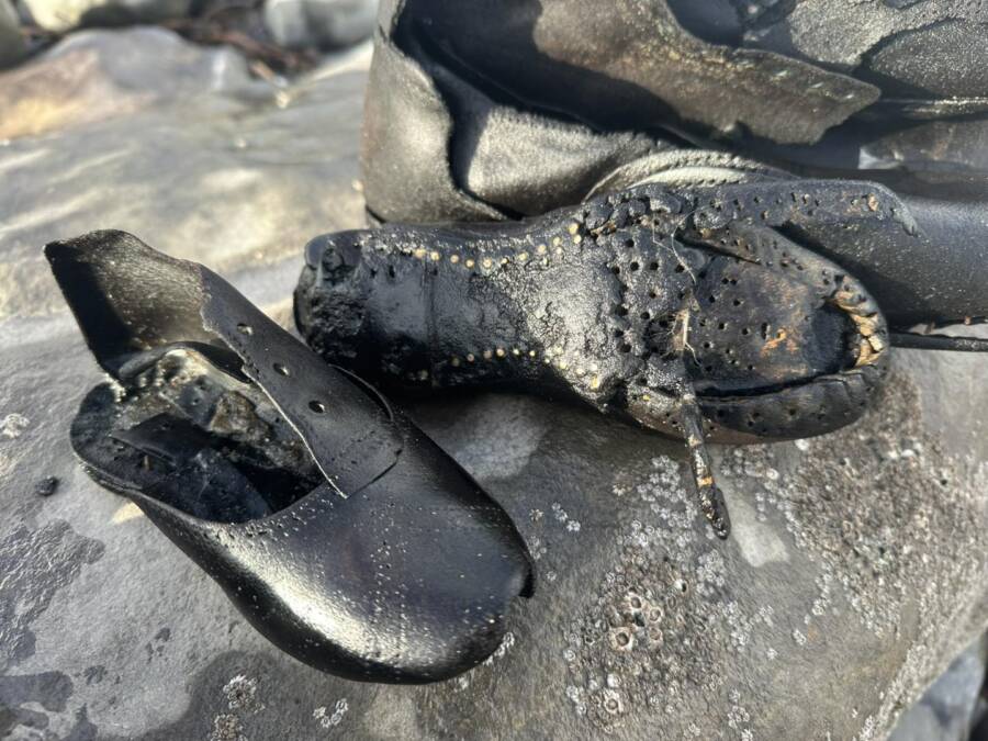 ‘We Were A Little Bit Unnerved’: Hundreds Of Victorian-Era Shoes Have Mysteriously Washed Up On A Beach In Wales