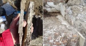 Carbonate Deposits Alongside Pompeii Bathhouse Featured