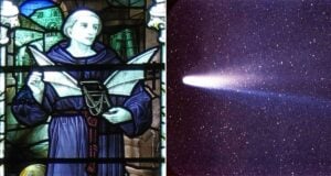 Eilmer Of Malmesbury Alongside Halleys Comet Featured